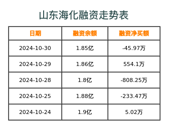 山东海化融资表