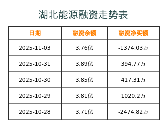 湖北能源融资表