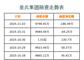 皇氏集团融资表