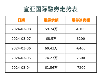 宣亚国际融券表