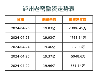 泸州老窖融资表