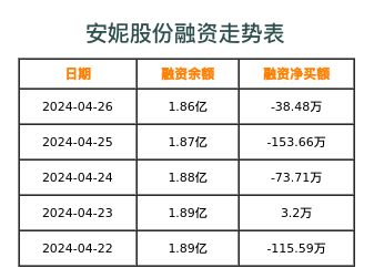安妮股份融资表