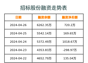 招标股份融资表
