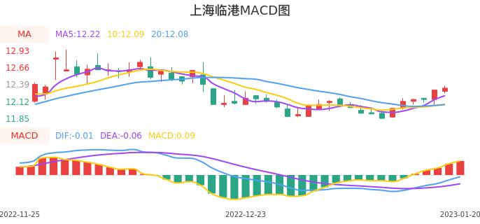 技术面-筹码分布、MACD图：上海临港股票技术面分析报告