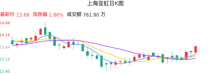 整体分析-日K图：上海亚虹股票整体分析报告