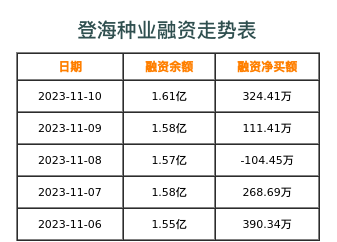 登海种业融资表