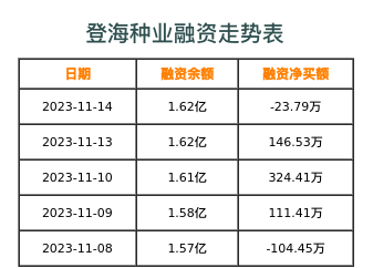 登海种业融资表