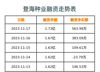 登海种业融资表