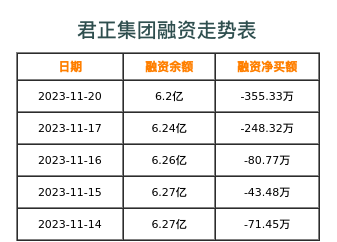 君正集团融资表