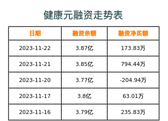 健康元融资表