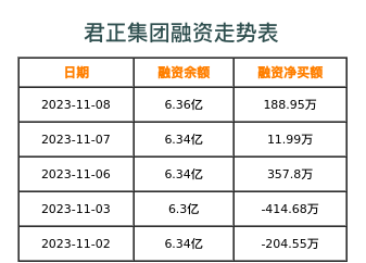 君正集团融资表