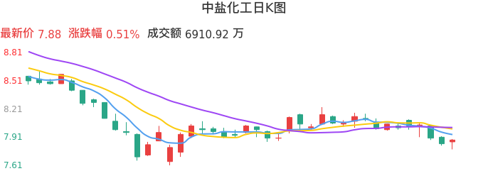 整体分析-日K图:中盐化工股票整体分析报告