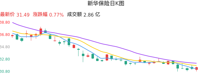 整体分析-日K图:新华保险股票整体分析报告