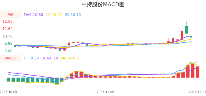 技术面-筹码分布、MACD图：中持股份股票技术面分析报告