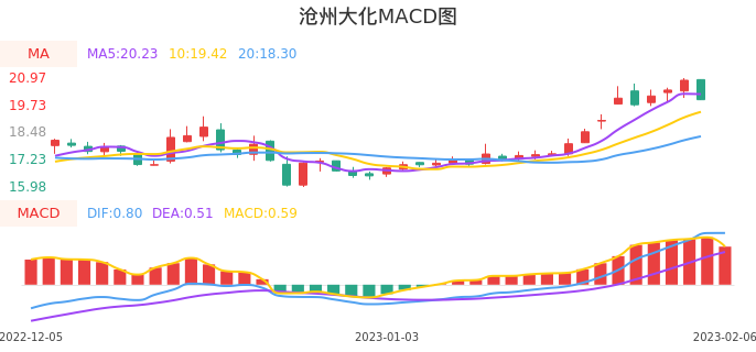 技术面-筹码分布、MACD图：沧州大化股票技术面分析报告