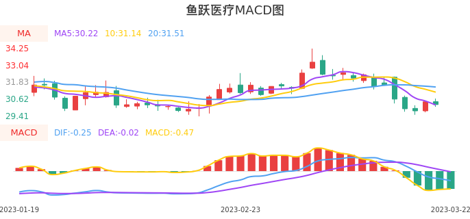技术面-筹码分布、MACD图：鱼跃医疗股票技术面分析报告