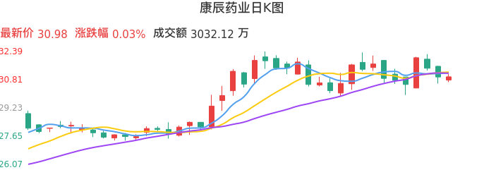 整体分析-日K图:康辰药业股票整体分析报告