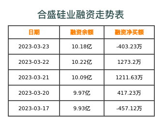 合盛硅业融资表