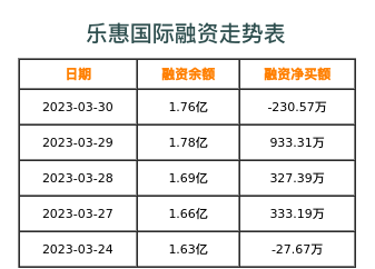 乐惠国际融资表