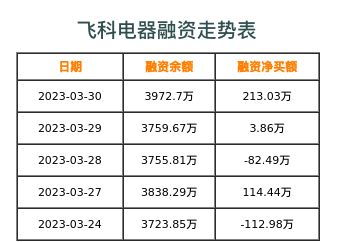 飞科电器融资表