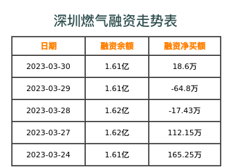 深圳燃气融资表