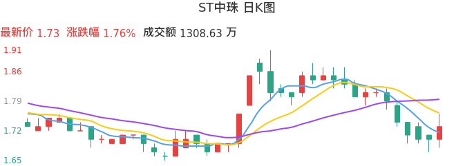 整体分析-日K图：ST中珠股票整体分析报告