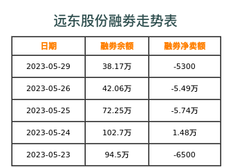远东股份融券表