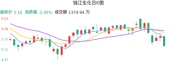 整体分析-日K图：钱江生化股票整体分析报告