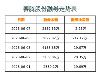 赛腾股份融券表
