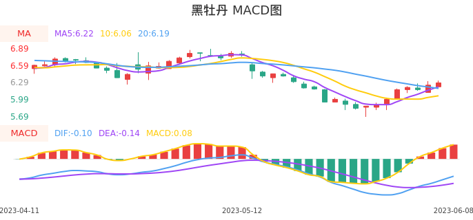 技术面-筹码分布、MACD图：黑牡丹股票技术面分析报告