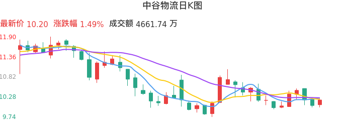 整体分析-日K图：中谷物流股票整体分析报告