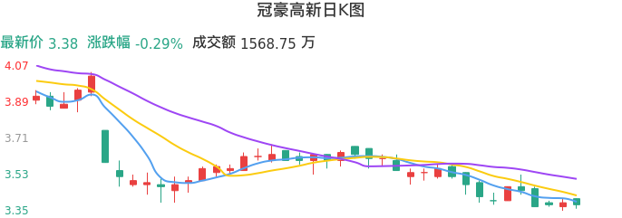 整体分析-日K图:冠豪高新股票整体分析报告