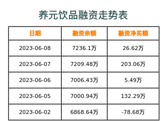 养元饮品融资表