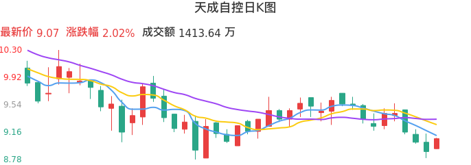 整体分析-日K图：天成自控股票整体分析报告