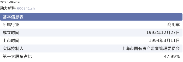 基本面-公司信息:动力新科股票基本面分析报告