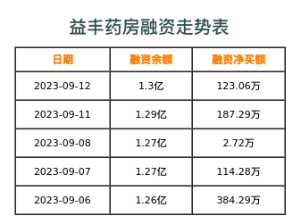 益丰药房融资表