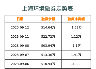 上海环境融券表