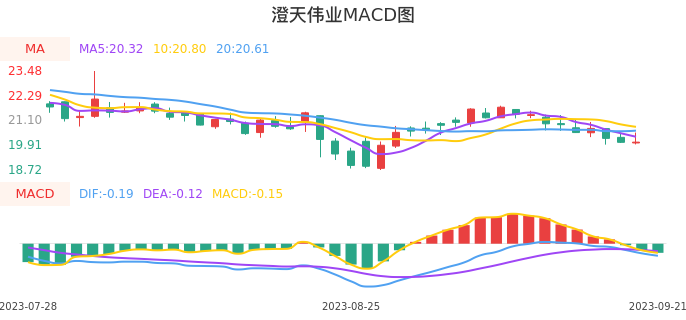 技术面-筹码分布、MACD图：澄天伟业股票技术面分析报告