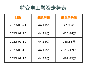 特变电工融资表