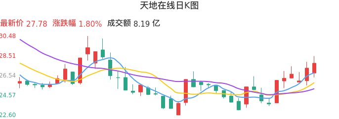 整体分析-日K图：天地在线股票整体分析报告