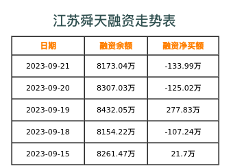 江苏舜天融资表