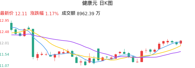 整体分析-日K图：健康元股票整体分析报告