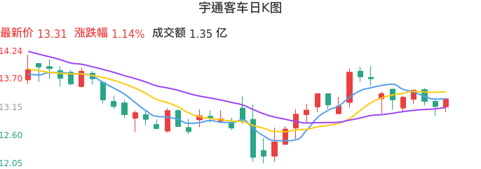 整体分析-日K图：宇通客车股票整体分析报告