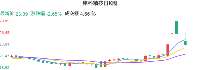 整体分析-日K图:铭科精技股票整体分析报告