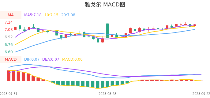 技术面-筹码分布、MACD图：雅戈尔股票技术面分析报告