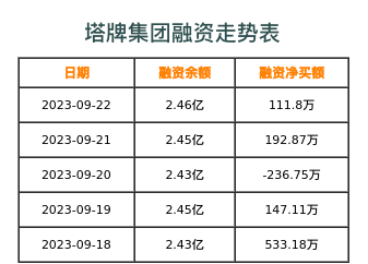 塔牌集团融资表