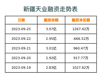 新疆天业融资表