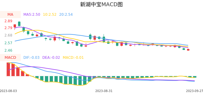 技术面-筹码分布、MACD图：新湖中宝股票技术面分析报告
