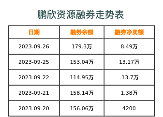 鹏欣资源融券表
