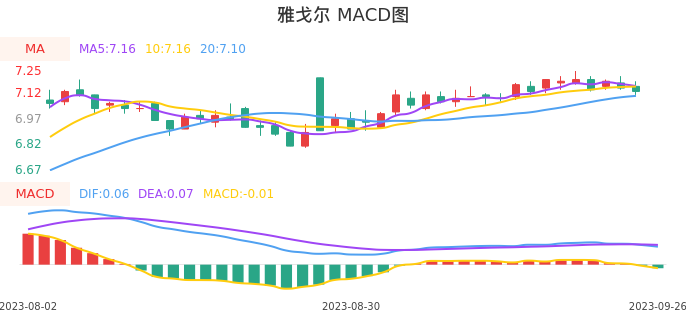 技术面-筹码分布、MACD图：雅戈尔股票技术面分析报告